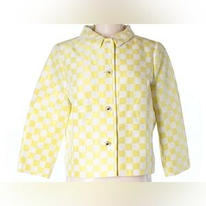 Doncaster Coat, Yellow checkered Print
